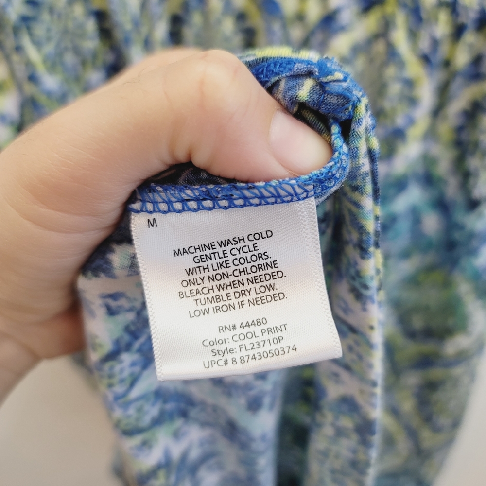 💕 Faded Glory Blue & Yellow Mini Dress Women's Size Medium - Picture 2 of 10